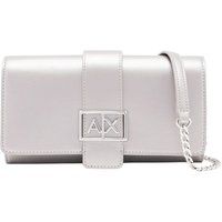 Metallic-Umhängetasche mit Logo-Verschluss