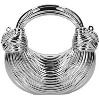 Skulpturale Metallische Halbmond-Handtasche