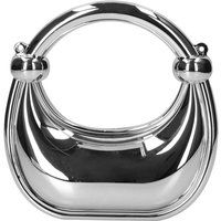 Skulpturale Metallic-Minitasche Rubis
