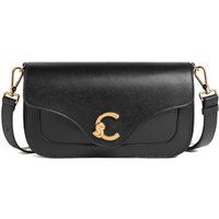 Elegante strukturierte Leder-Schultertasche