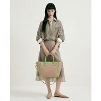 Strukturierte gewebte Shopper-Tasche
