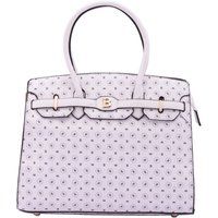 Strukturierte Henkeltasche mit Logo-Print