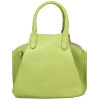 Strukturierte Lederhandtasche in Trapezform