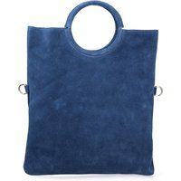 Minimalistische Wildledertasche mit Ringgriff