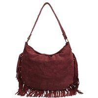 Hobo-Tasche mit Fransen aus Wildleder