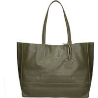 Großer Shopper aus genarbtem Leder