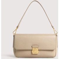 Elegante Baguette-Tasche aus genarbtem Leder