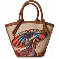 Kleine Handtasche mit Grafik-Print