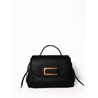 Elegante Henkeltasche aus genarbtem Leder