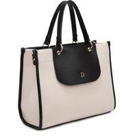 Elegante Tote-Bag mit Kontrastbesatz
