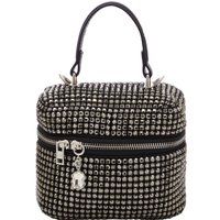 Kastenförmige Handtasche mit Strassbesatz