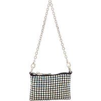 Mini-Tasche mit funkelndem Strass-Gitter