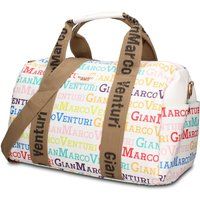 Bunte Barrel Bag mit Logoprint