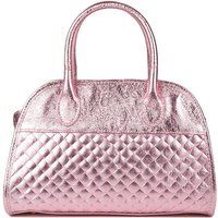 Gesteppte Henkeltasche in Metallic-Optik