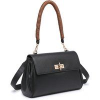 Strukturierte Überschlagtasche mit Seilgriff
