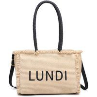 Stroh-Shopper mit Fransen-Details