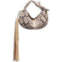 Hobo-Tasche mit Schlangenprint und Troddel
