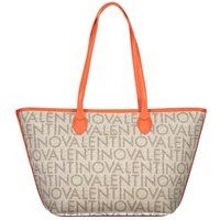 Shopper mit Monogramm-Muster und Kontrast