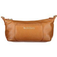 Genarbte Schultertasche mit Logogurt