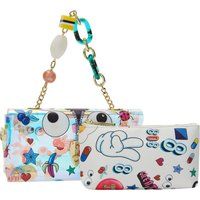 2-in-1 Transparente Handtasche mit Grafik-Print