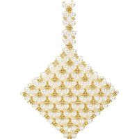 Elegante trapezförmige Perlen-Handtasche