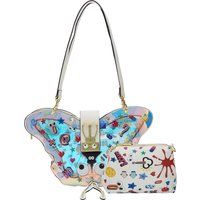 Schmetterlingsförmiges irisierendes Handtaschen-Set