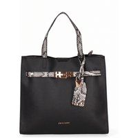 Elegante strukturierte Tasche mit Schlangen-Akzenten