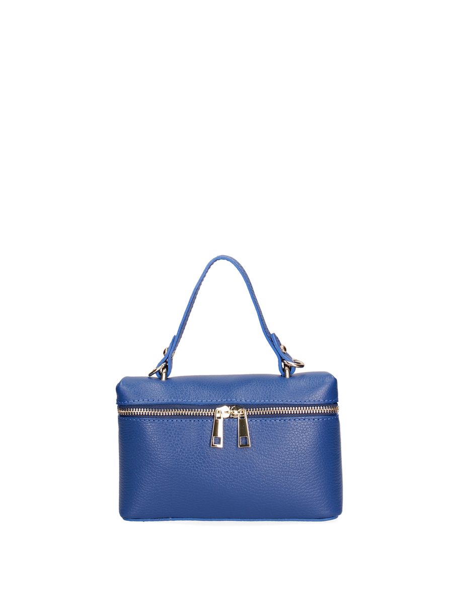 Elegante Box-Handtasche aus genarbtem Leder