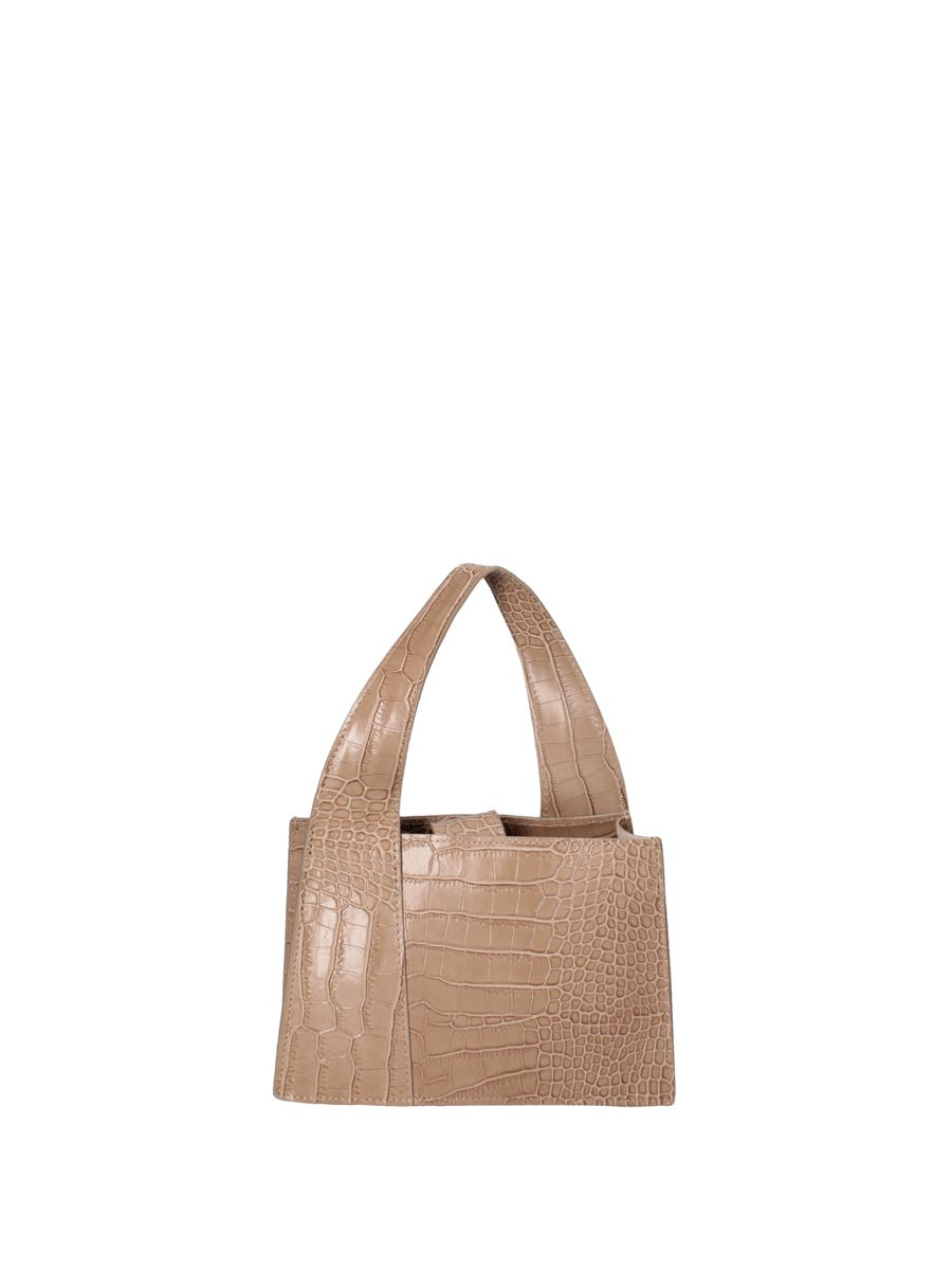 Strukturierte Handtasche mit Kroko-Prägung
