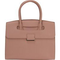 Strukturierte Henkeltasche mit Klappe