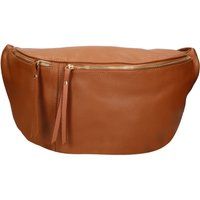 Übergroße Gürteltasche aus genarbtem Leder