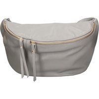 Übergroße Crossbody-Tasche aus genarbtem Leder