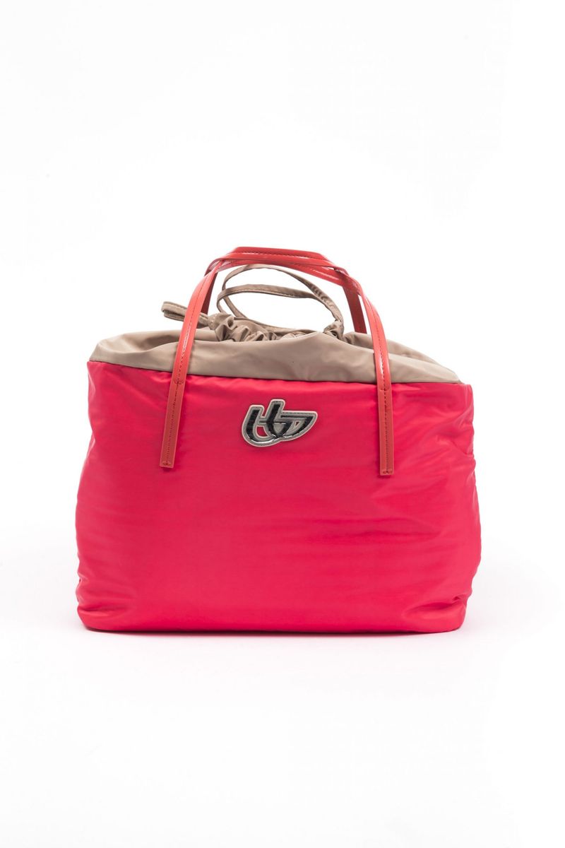 Shopper mit Kordelzug und Logo-Plakette