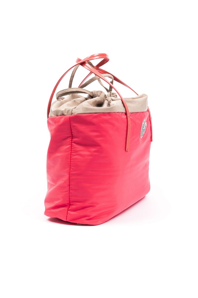 Shopper mit Kordelzug und Logo-Plakette
