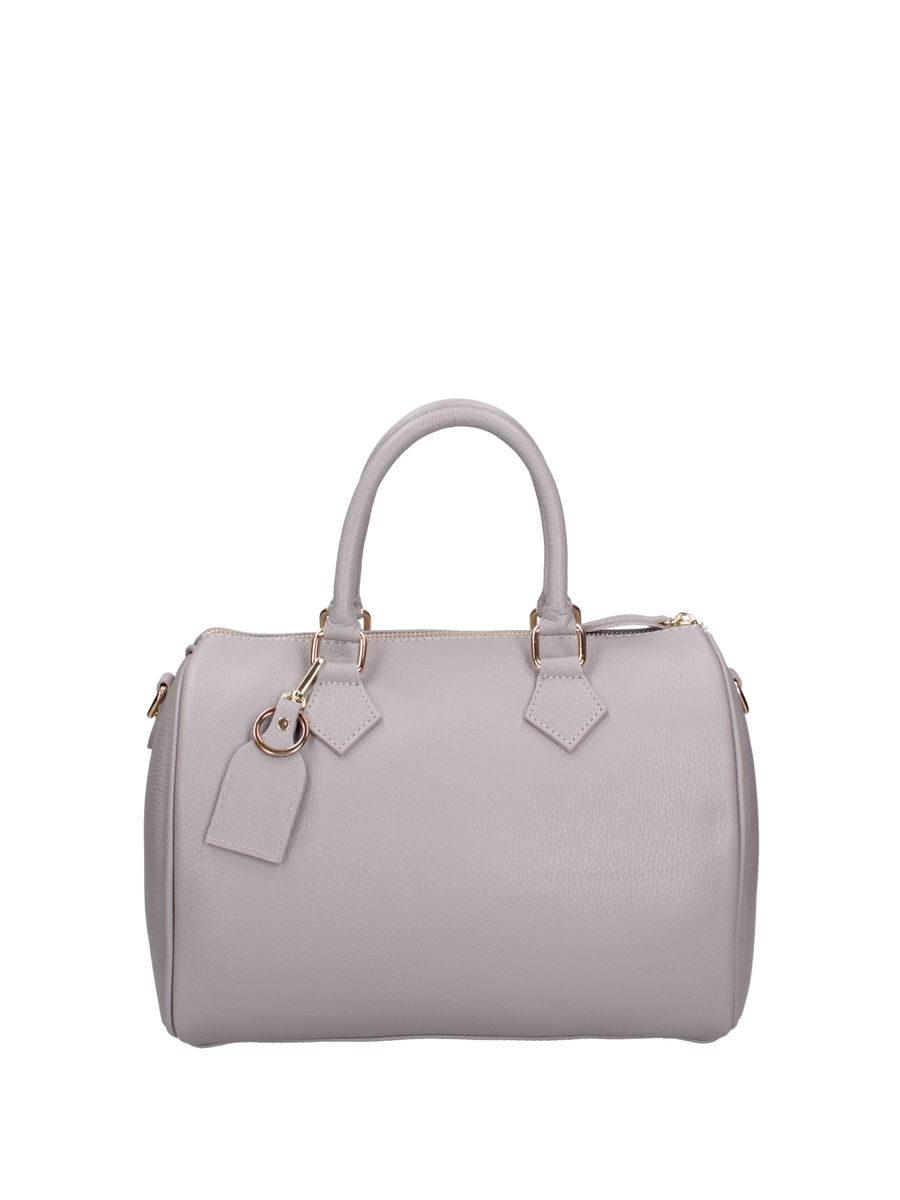 Bowler-Handtasche aus genarbtem Leder