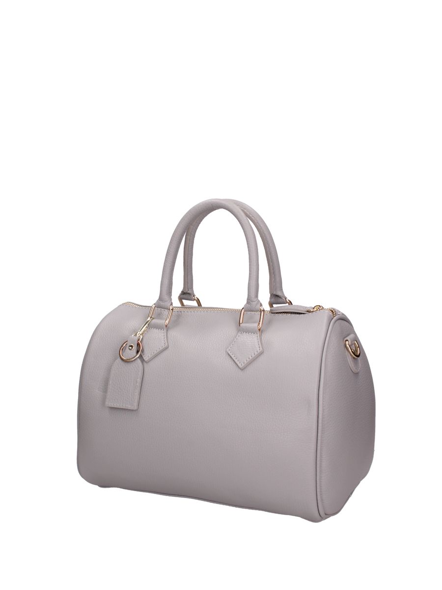 Bowler-Handtasche aus genarbtem Leder