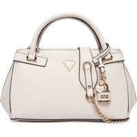 Strukturierte Satchel in Saffiano-Optik mit Anhängern
