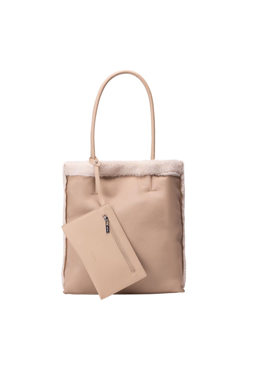 Shopper mit Kunstfell-Besatz