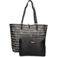 Shopper mit Monogramm-Print und Täschchen