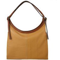 Zweifarbige Hobo-Tasche aus Leder