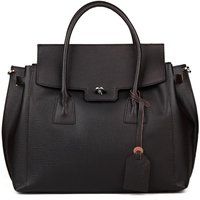 Strukturierte Leder-Henkeltasche