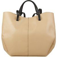 Minimalistischer strukturierter Leder-Shopper