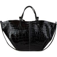 Leder-Shopper in Kroko-Optik