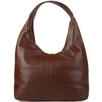 Schultertasche aus genarbtem Leder