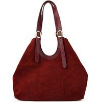 Shopper aus Wildleder und Glattleder