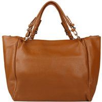 Shopper aus genarbtem Leder