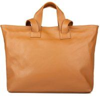 Shopper aus genarbtem Leder
