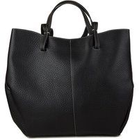 Minimalistischer Shopper aus genarbtem Leder
