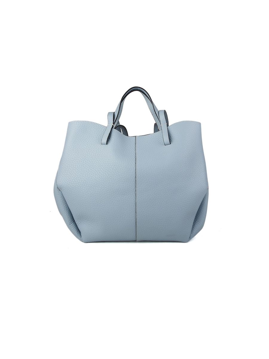 Minimalistische Tote Bag aus genarbtem Leder