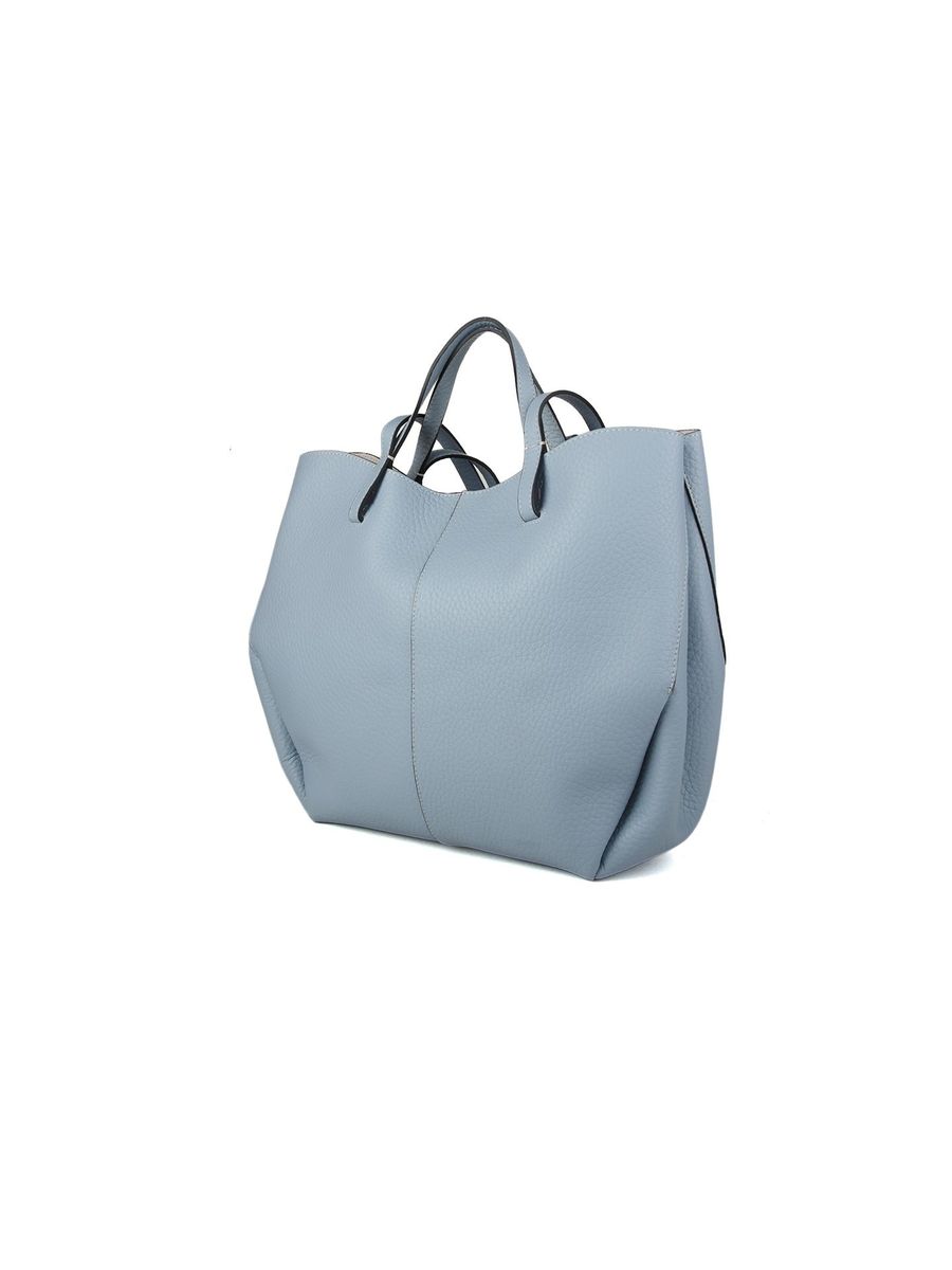 Minimalistische Tote Bag aus genarbtem Leder
